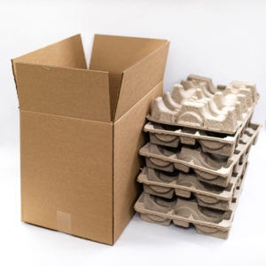 12 Bottle | Molded Pulp Wine Shipper Kit | 750 mL