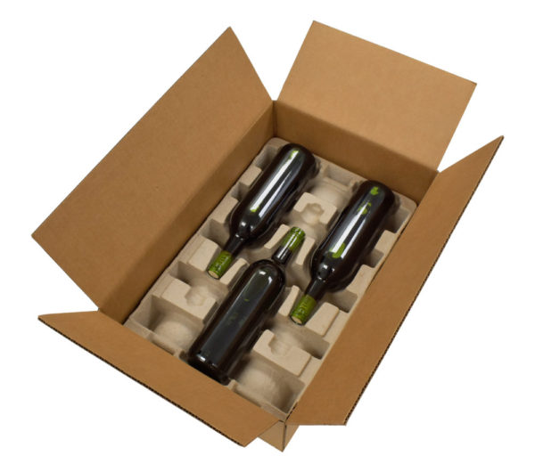 3 bottle | Molded Pulp Wine Shipper Kit | 750 mL - Image 2