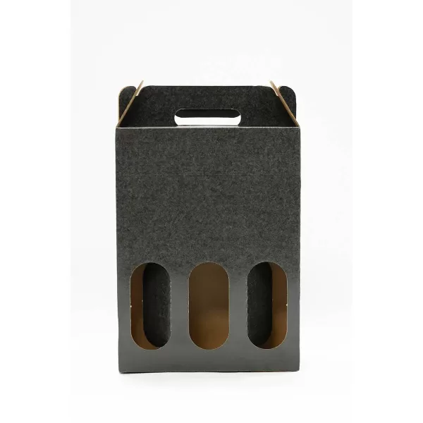 3 bottle | Carrier | Charcoal Black | 750 ml