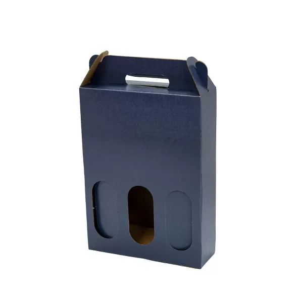 Wine Bottle Carrier | 3 bottle - Royal Blue - Image 2