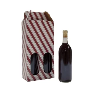 2 bottle Carrier | Red Stripes | 750 mL
