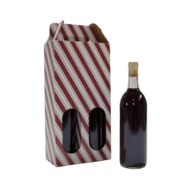 2 bottle Carrier | Red Stripes | 750 mL