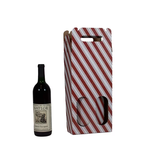 2 bottle Carrier | Red Stripes | 750 mL - Image 4