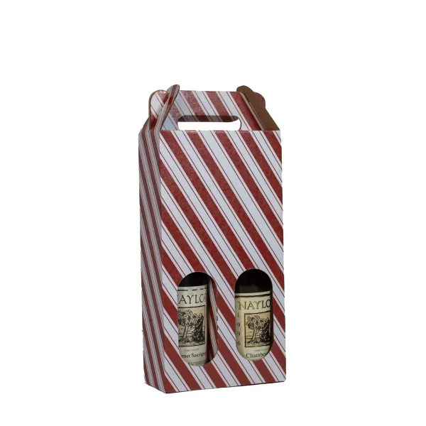 2 bottle Carrier | Red Stripes | 750 mL - Image 2