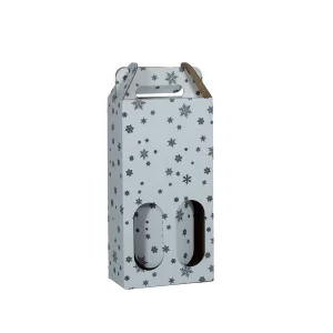 2 bottle Carrier | Snowflake Pattern | 750 mL