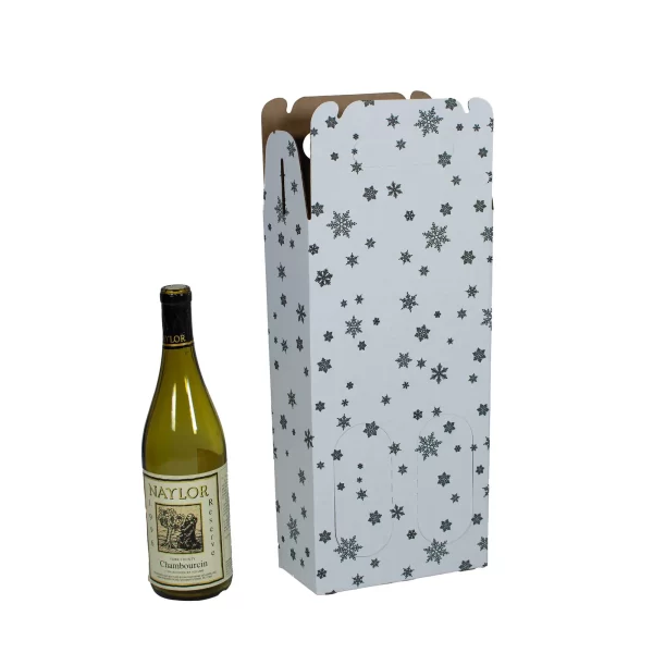 2 bottle Carrier | Snowflake Pattern | 750 mL - Image 4