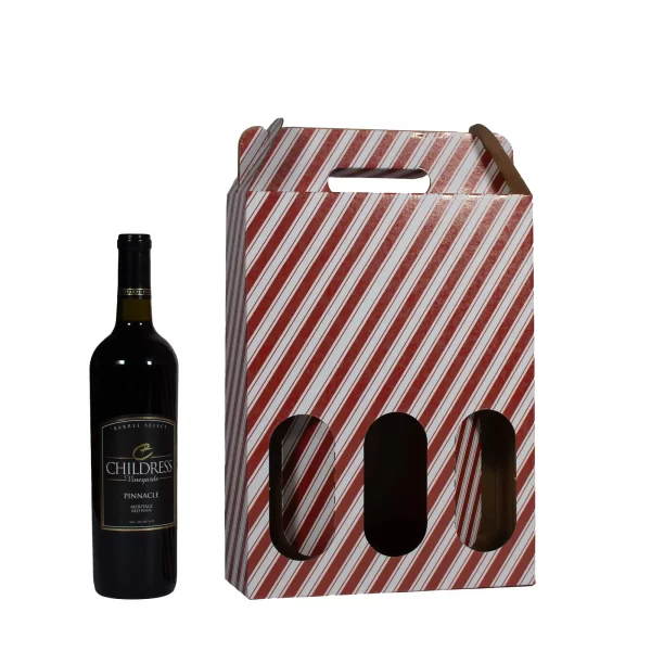 3 Bottle Carrier | Red Stripes | 750 mL - Image 3