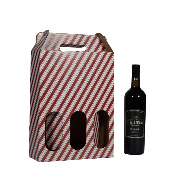 3 Bottle Carrier | Red Stripes | 750 mL - Image 5