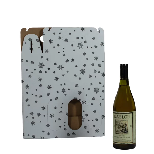 3 bottle Carrier | Snowflake Pattern | 750 mL - Image 8