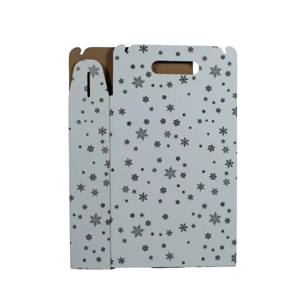 3 bottle Carrier | Snowflake Pattern | 750 mL - Image 3