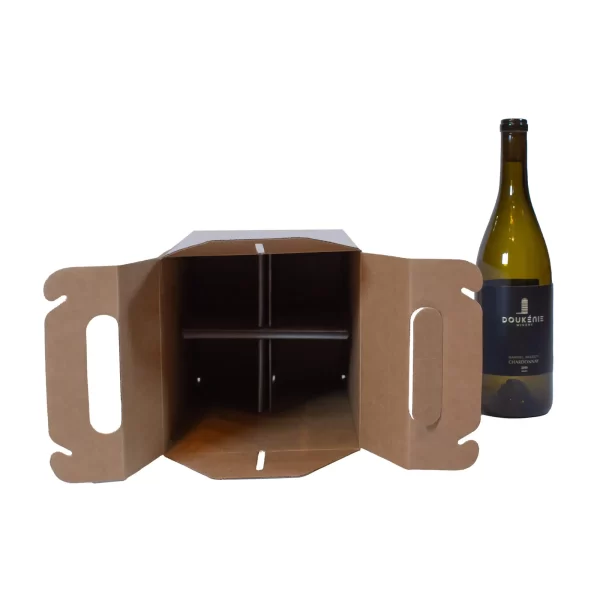 4 bottle Carrier | No Windows - White | 750 mL - Image 6