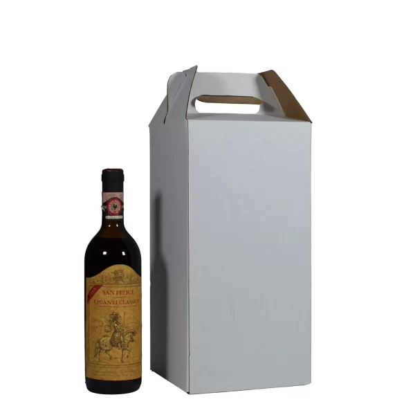 4 bottle Carrier | No Windows - White | 750 mL - Image 3