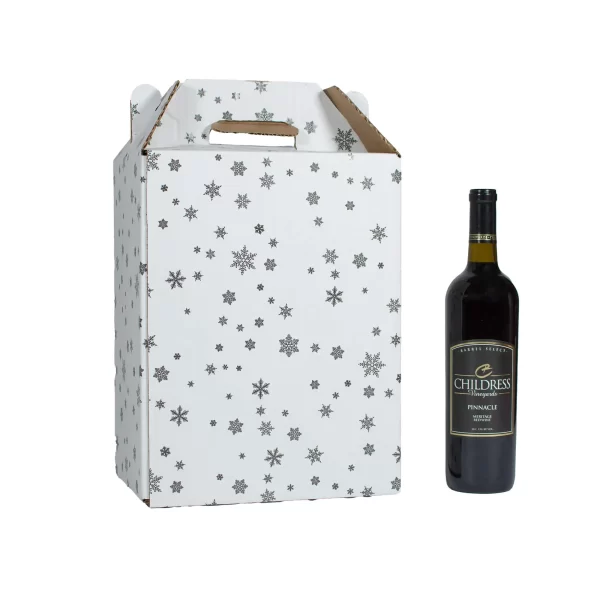 6 bottle | Carrier | Snowflakes | 750 mL - Image 4